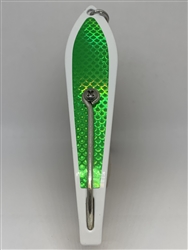 #250 Gator KingspoonÂ® White Powder Coat - Lime Green Tape