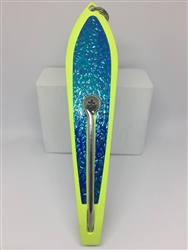 #350 Gator Kingspoon® Chartreuse Powder Coat - Blue Ice tape