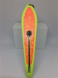 #350 Gator Kingspoon&#174; Chartreuse Powder Coat - Orange Ice tape