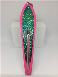 #350 Gator Kingspoon&#174; Pink Powder Coat - Bluegreen Ice Tape