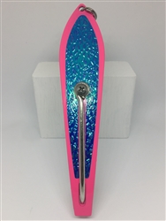 #350 Gator Kingspoon&#174; Pink Powder Coat - Blue Ice Tape