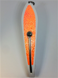 #350 Gator Kingspoon&#174; Pearl White Powder Coat - Orange Ice Tape</b