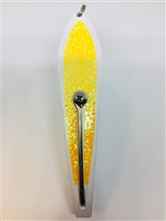 #350 Gator Kingspoon&#174; Pearl White Powder Coat - Yellow Ice Tape</b