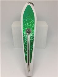 #350 Gator Kingspoon&#174; White Powder Coat - Green Ice Tape