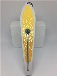 #350 Gator Kingspoon&#174; White Powder Coat - Yellow Ice Tape