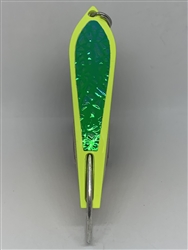 <b>#100 Gator KingspoonÂ® Chartreuse Powder Coat - Green Ice Tape</b>