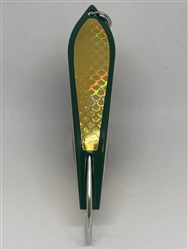 <b>#100 Gator KingspoonÂ® Hunter Green Powder Coat - Gold Tape</b>