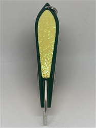 <b>#100 Gator KingspoonÂ® Hunter Green Powder Coat - Yellow Ice Tape</b>