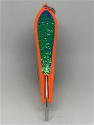 <b>#100 Gator KingspoonÂ® Orange Powder Coat - Bluegreen Ice Tape</b>