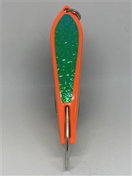 <b>#100 Gator KingspoonÂ® Orange Powder Coat - Green Ice Tape</b>