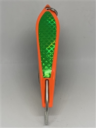 <b>#100 Gator KingspoonÂ® Orange Powder Coat - Lime Green Tape</b>