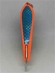 <b>#100 Gator KingspoonÂ® Orange Powder Coat - Sky Blue Tape</b>