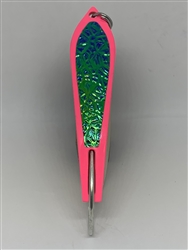 <b>#100 Gator KingspoonÂ® Pink Powder Coat - Bluegreen Ice Tape</b>