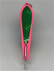 <b>#100 Gator KingspoonÂ® Pink Powder Coat - Emerald Tape</b>