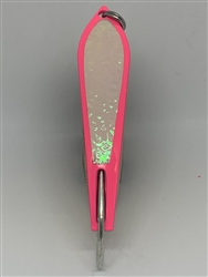 <b>#100 Gator KingspoonÂ® Pink Powder Coat - Glow Ice Tape</b>