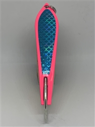 <b>#100 Gator KingspoonÂ® Pink Powder Coat - Sky Blue Tape</b>