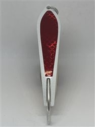 <b>#100 Gator KingspoonÂ® Pearl White Powder Coat - Red Tape</b>