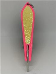 <b>#100 Gator KingspoonÂ® Pink Powder Coat - Yellow Ice Tape</b>