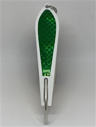 <b>#100 Gator KingspoonÂ® White Powder Coat - Emerald Tape</b>