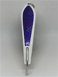 <b>#100 Gator KingspoonÂ® White Powder Coat - Purple Tape</b>