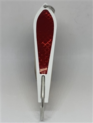 <b>#100 Gator KingspoonÂ® White Powder Coat - Red Tape</b>