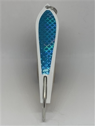 <b>#100 Gator KingspoonÂ® White Powder Coat - Sky Blue Tape</b>