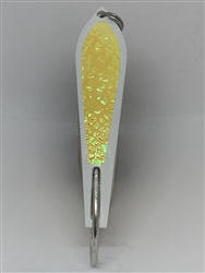 <b>#100 Gator KingspoonÂ® White Powder Coat - Yellow Ice Tape</b>