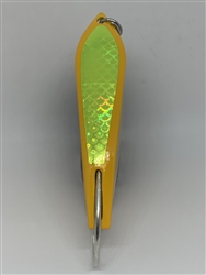 <b>#100 Gator KingspoonÂ® Yellow Powder Coat - Chartreuse Tape</b>