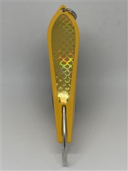 <b>#100 Gator KingspoonÂ® Yellow Powder Coat - Gold Tape</b>