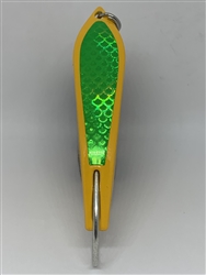 <b>#100 Gator KingspoonÂ® Yellow Powder Coat - Lime Green Tape</b>