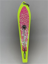 b>#200 Gator KingspoonÂ® Chartreuse Powder Coat - Pink Ice Tape</b>