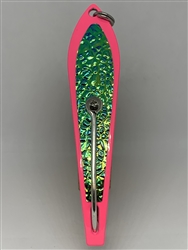 b>#200 Gator KingspoonÂ® Pink Powder Coat - Bluegreen Ice Tape</b>