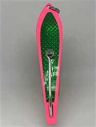 b>#200 Gator KingspoonÂ® Pink Powder Coat - Emerald Tape</b>