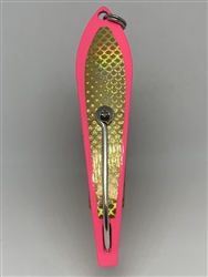 b>#200 Gator KingspoonÂ® Pink Powder Coat - Gold Tape</b>