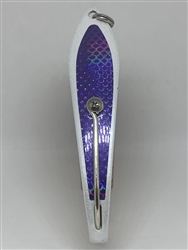 b>#200 Gator KingspoonÂ® Pearl White Powder Coat - Purple Tape</b>