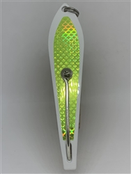 b>#200 Gator KingspoonÂ® White Powder Coat - Chartreuse Tape</b>