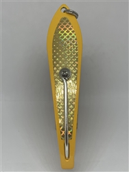 b>#200 Gator KingspoonÂ® Yellow Powder Coat - Gold Tape</b>