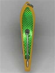 b>#200 Gator KingspoonÂ® Yellow Powder Coat - Lime Green Tape</b>