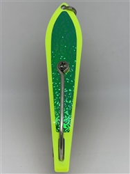 b>#250 Gator KingspoonÂ® Chartreuse Powder Coat - Green Ice Tape</b>