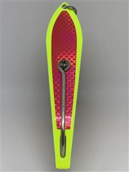 b>#250 Gator KingspoonÂ® Chartreuse Powder Coat - Pink Tape</b>