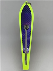 b>#250 Gator KingspoonÂ® Chartreuse Powder Coat - Purple Tape</b>