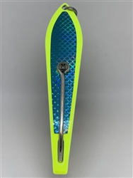 b>#250 Gator KingspoonÂ® Chartreuse Powder Coat - Sky Blue Tape</b>