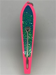 b>#250 Gator KingspoonÂ® Pink Powder Coat - Bluegreen Ice Tape</b>