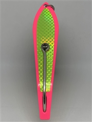 b>#250 Gator KingspoonÂ® Pink Powder Coat - Chartreuse Tape</b>