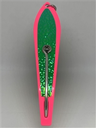 b>#250 Gator KingspoonÂ® Pink Powder Coat - Green Ice Tape</b>