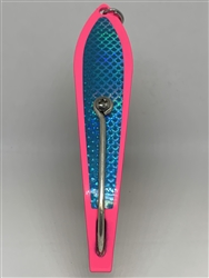 b>#250 Gator KingspoonÂ® Pink Powder Coat - Sky Blue Tape</b>