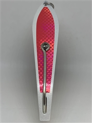 b>#250 Gator KingspoonÂ® Pearl White Powder Coat - Pink Tape</b>