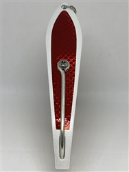 b>#250 Gator KingspoonÂ® Pearl White Powder Coat - Red Tape</b>