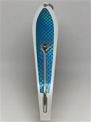 b>#250 Gator KingspoonÂ® Pearl White Powder Coat - Sky Blue Tape</b>