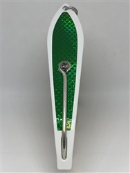 <b>#250 Gator KingspoonÂ® White Powder Coat - Emerald Tape</b>